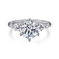 Reena - 14K White Gold Round Diamond Engagement Ring
