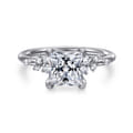 Reena - 14K White Gold Princess Cut Diamond Engagement Ring
