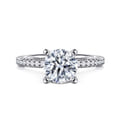 Emberlynn - 14K White Gold Round Diamond Engagement Ring
