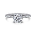Stasia - 14K White Gold Cushion Cut Diamond Engagement Ring