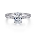Stasia - 14K White Gold Oval Cut Diamond Engagement Ring