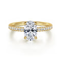 Stasia - 14K Yellow Gold Oval Cut Diamond Engagement Ring