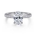 Stasia - 14K White Gold Oval Diamond Engagement Ring
