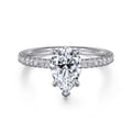 Stasia - 14K White Gold Pear Shape Diamond Engagement Ring