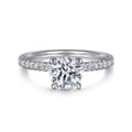 Stasia - 14K White Gold Round Cut Diamond Engagement Ring