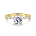 Stasia - 14K Yellow Gold Round Diamond Engagement Ring