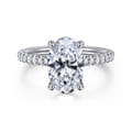 Stasia - 14K White Gold Oval Cut Diamond Engagement Ring