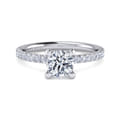 Stasia - 14K White Gold Round Cut Diamond Engagement Ring