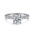 Stasia - 14K White Gold Round Cut Diamond Engagement Ring