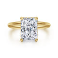 Rainah - 14K White Gold Radiant Cut Diamond Engagement Ring