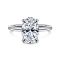 Rainah - 14K White Gold Oval Diamond Engagement Ring