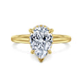 Rainah - 14K Yellow Gold Pear Shape Diamond Engagement Ring