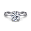 Rainah - Platinum Round Diamond Engagement Ring