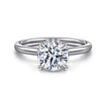 Rainah - 14K White Gold Round Diamond Engagement Ring