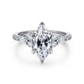 Avah - Platinum Marquise Diamond Cluster Engagement Ring
