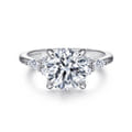 Avah - Platinum Round Diamond Cluster Engagement Ring