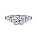 Avah - Platinum Round Diamond Cluster Engagement Ring