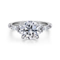 Avah - Platinum Round Diamond Cluster Engagement Ring