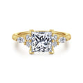 Avah - 14K Yellow Gold Princess Cut Diamond Cluster Engagement Ring
