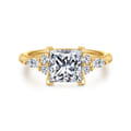 Avah - 18K Yellow Gold Princess Cut Diamond Cluster Engagement Ring