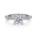 Amena - Platinum Round Diamond Engagement Ring