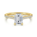 Abbie - 14K Yellow Gold Emerald Cut Diamond Engagement Ring