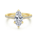 Abbie - 14K Yellow Gold Marquise Shape Diamond Engagement Ring