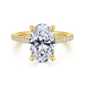 Abbie - 14K Yellow Gold Oval Diamond Engagement Ring