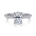 Abbie - 14K White Gold Oval Diamond Engagement Ring