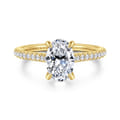 Abbie - 14K Yellow Gold Oval Diamond Engagement Ring