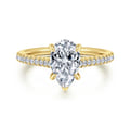 Abbie - 14K Yellow Gold Pear Shape Diamond Engagement Ring