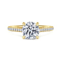 Abbie - 14K Yellow Gold Round Diamond Engagement Ring