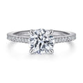 Abbie - 14K White Gold Round Diamond Engagement Ring