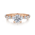Silvey - 14K Rose Gold Round Single Prong Diamond Engagement Ring