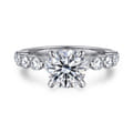 Silvey - 14K White Gold Round Single Prong Diamond Engagement Ring
