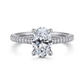 Aline - 14K White Gold Oval Diamond Engagement Ring