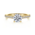 Aline - 14K Yellow Gold Round Diamond Engagement Ring