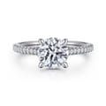 Aline - 14K White Gold Round Diamond Engagement Ring