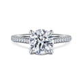 Aline - 14K White Gold Round Diamond Engagement Ring
