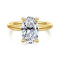 Bambi - 14K Yellow Gold Oval Diamond Engagement Ring