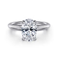 Bambi - 14K White Gold Oval Diamond Engagement Ring