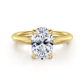 Bambi - 14K Yellow Gold Oval Diamond Engagement Ring
