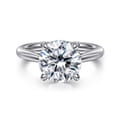 Bambi - 14K White Gold Round Solitaire Diamond Engagement Ring