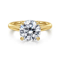 Bambi - 14K Yellow Gold Round Solitaire Diamond Engagement Ring