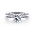 Bambi - 14K White Gold Round Solitaire Diamond Engagement Ring