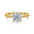 Bambi - 14K Yellow Gold Round Solitaire Diamond Engagement Ring