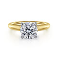 Bambi - 14K White-Yellow Gold Round Engagement Ring