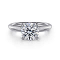 Bambi - 14K White Gold Round Solitaire Diamond Engagement Ring