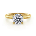 Bambi - 14K Yellow Gold Round Solitaire Diamond Engagement Ring