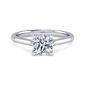 Ailis - 14K White Gold Round Diamond Engagement Ring